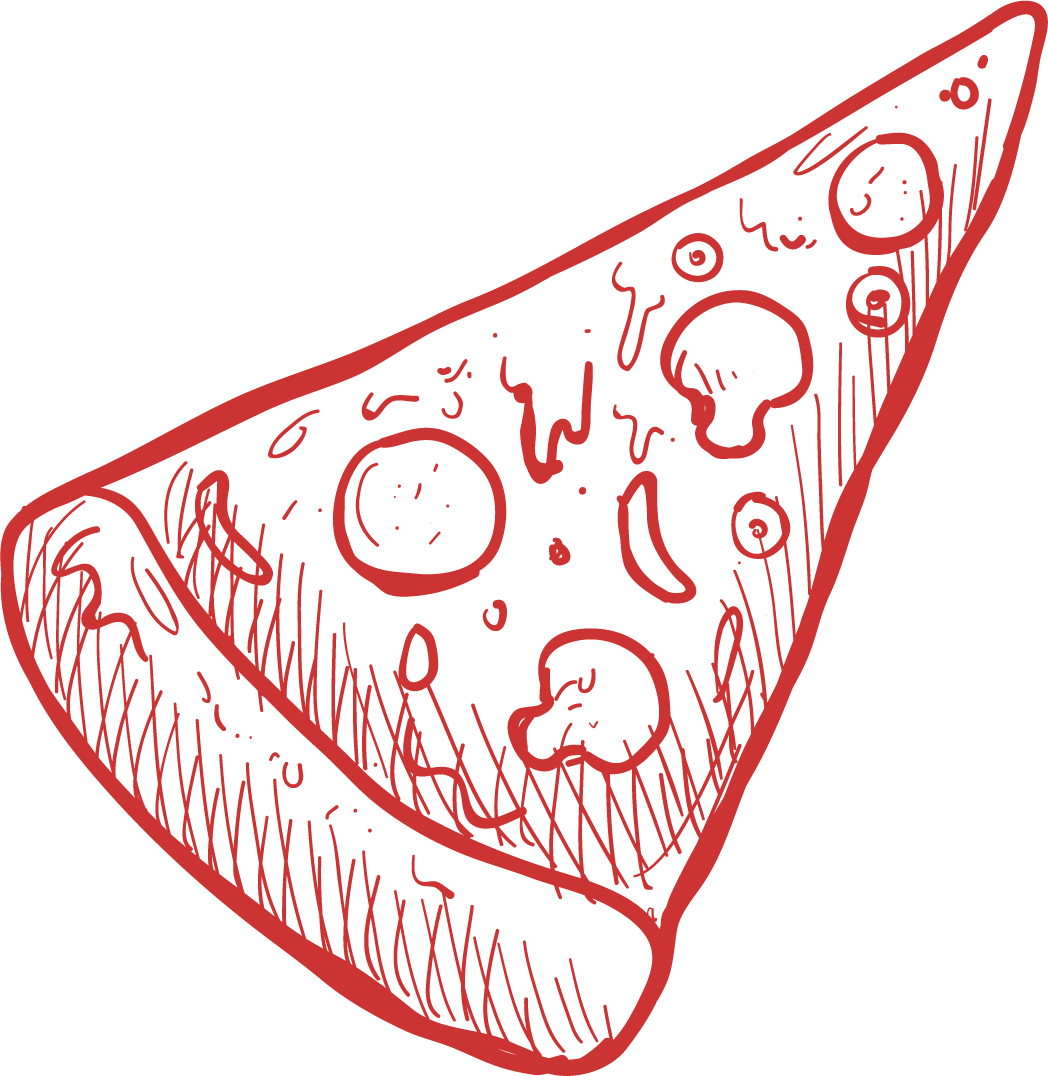 איור של משולש פיצה